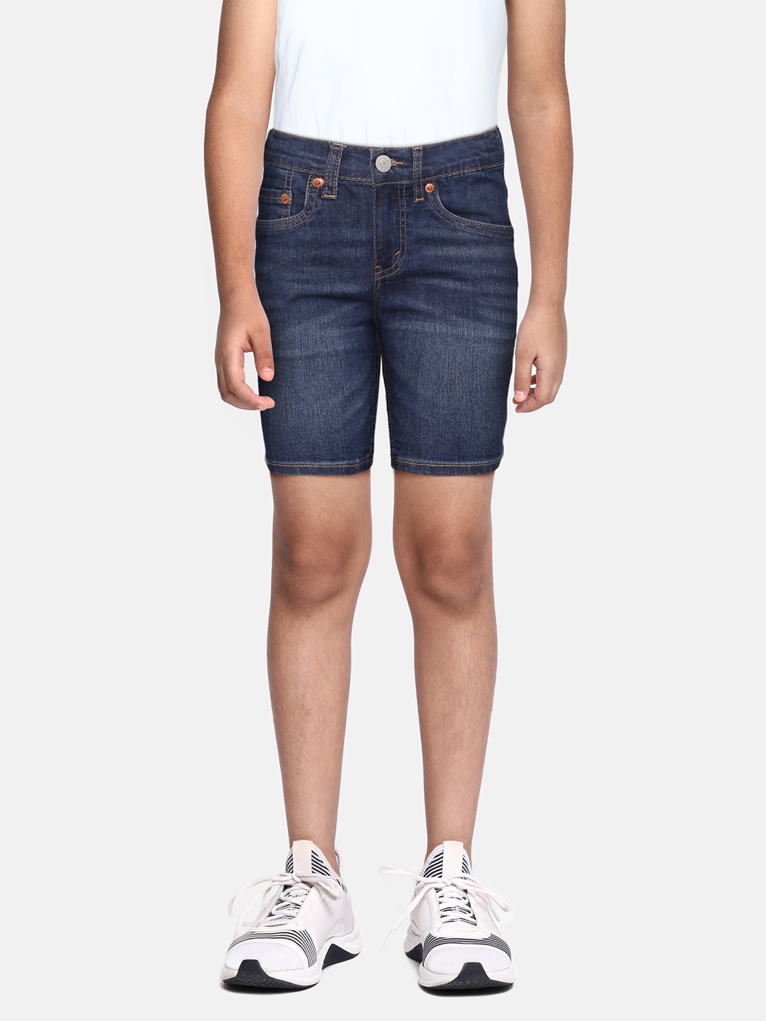 

Levis Boys Blue Skinny Fit Denim Shorts