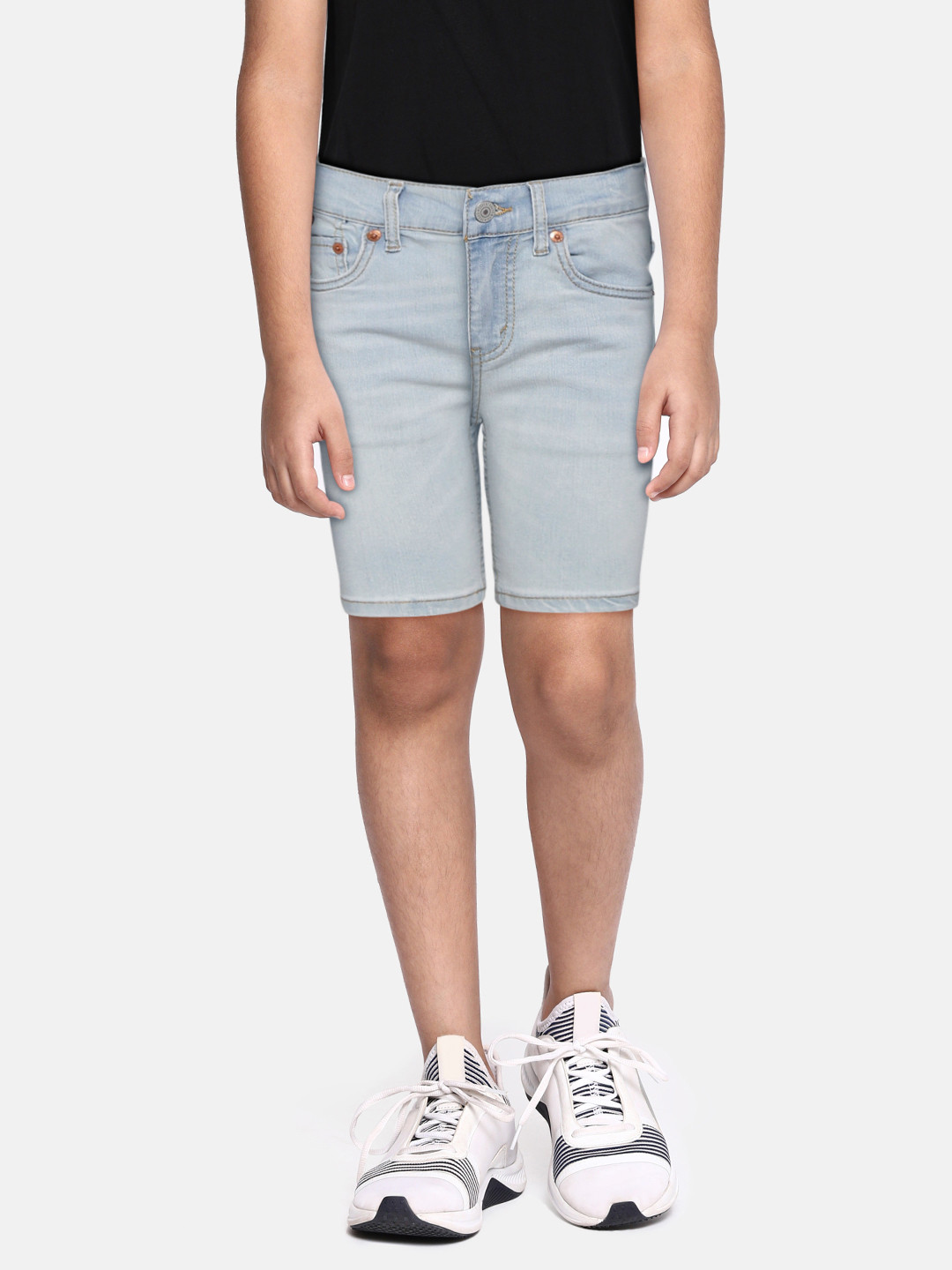 

Levis Boys Blue Skinny Fit Denim Shorts