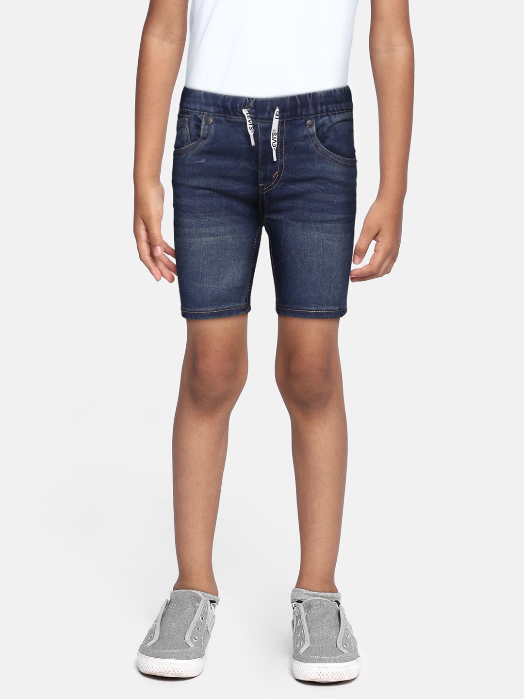 

Levis Boys Blue Skinny Fit Denim Shorts