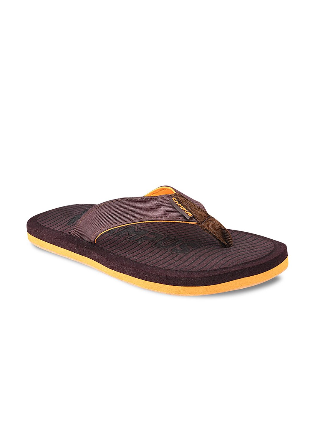 

Campus Men Brown & Orange Thong Flip-Flops