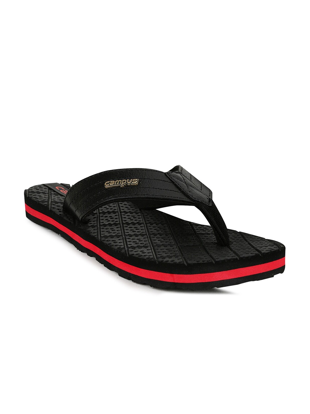

Campus Men Black Thong Flip-Flops