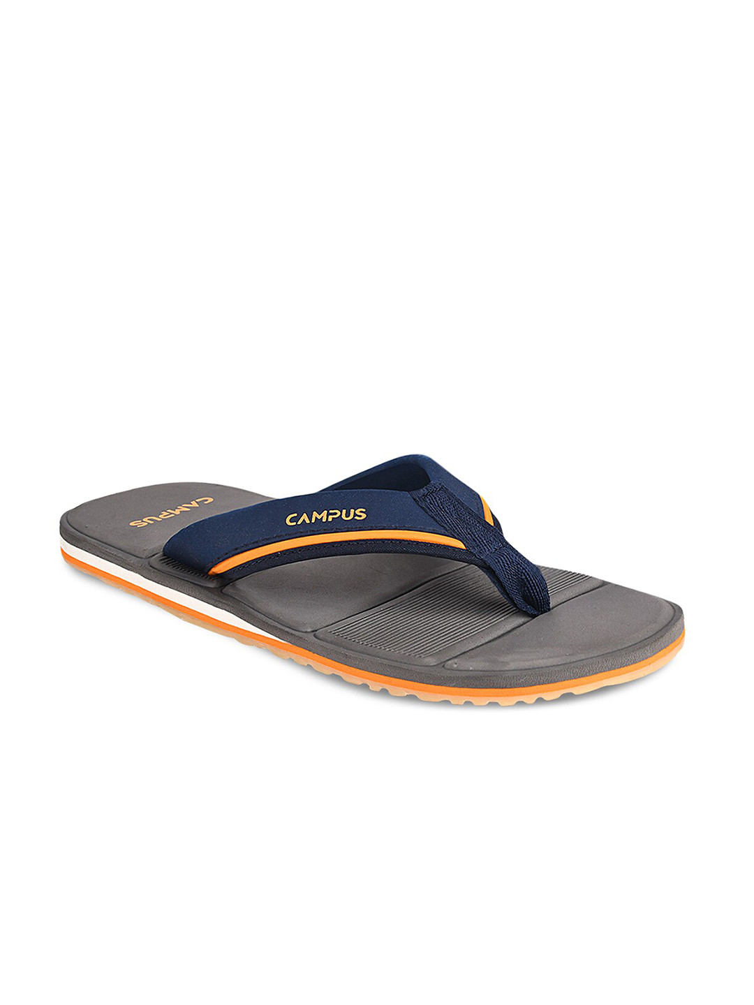 

Campus Men Navy Blue & Grey Thong Flip-Flops