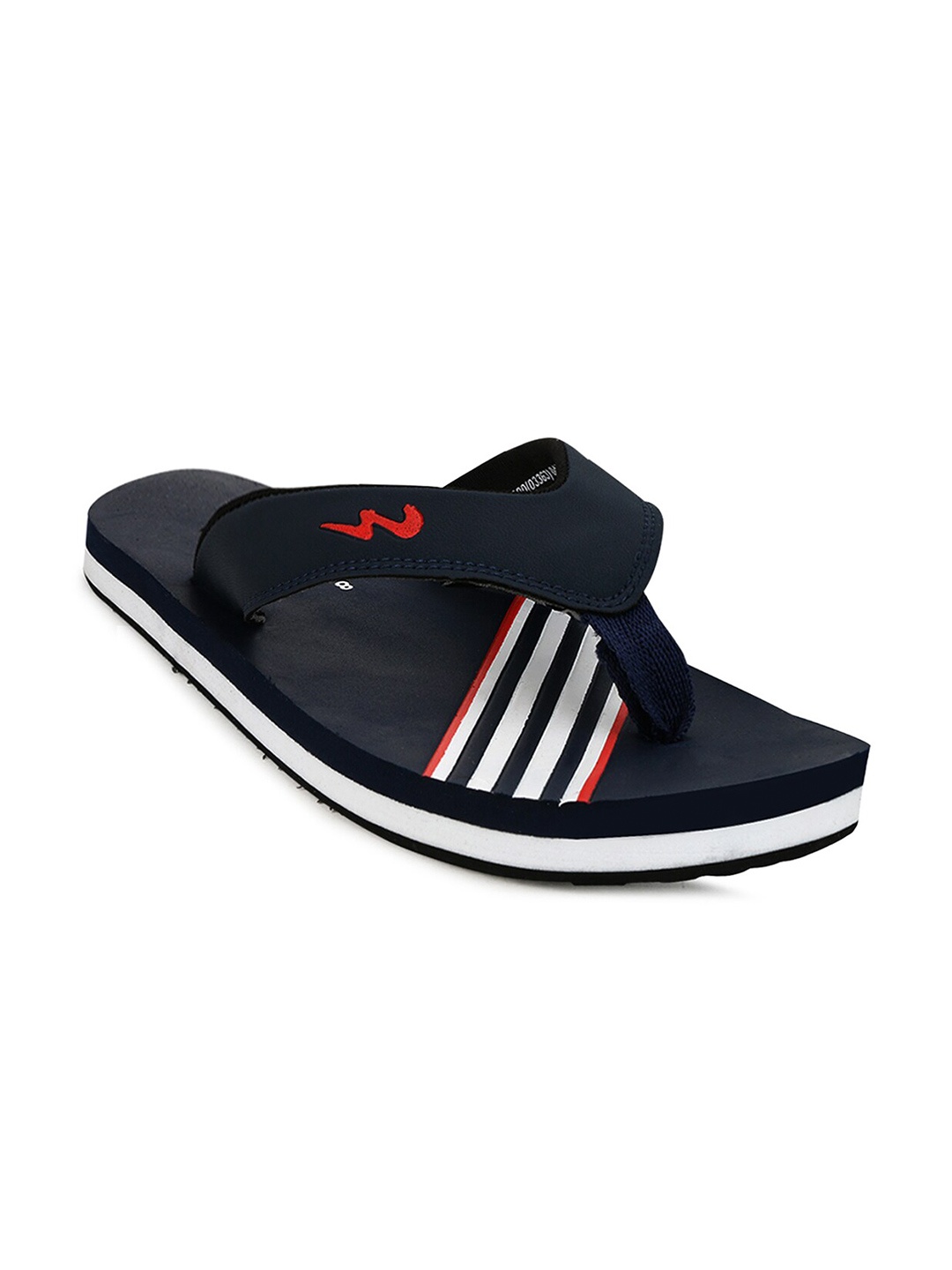 

Campus Men Navy Blue & White Printed Thong Flip-Flops