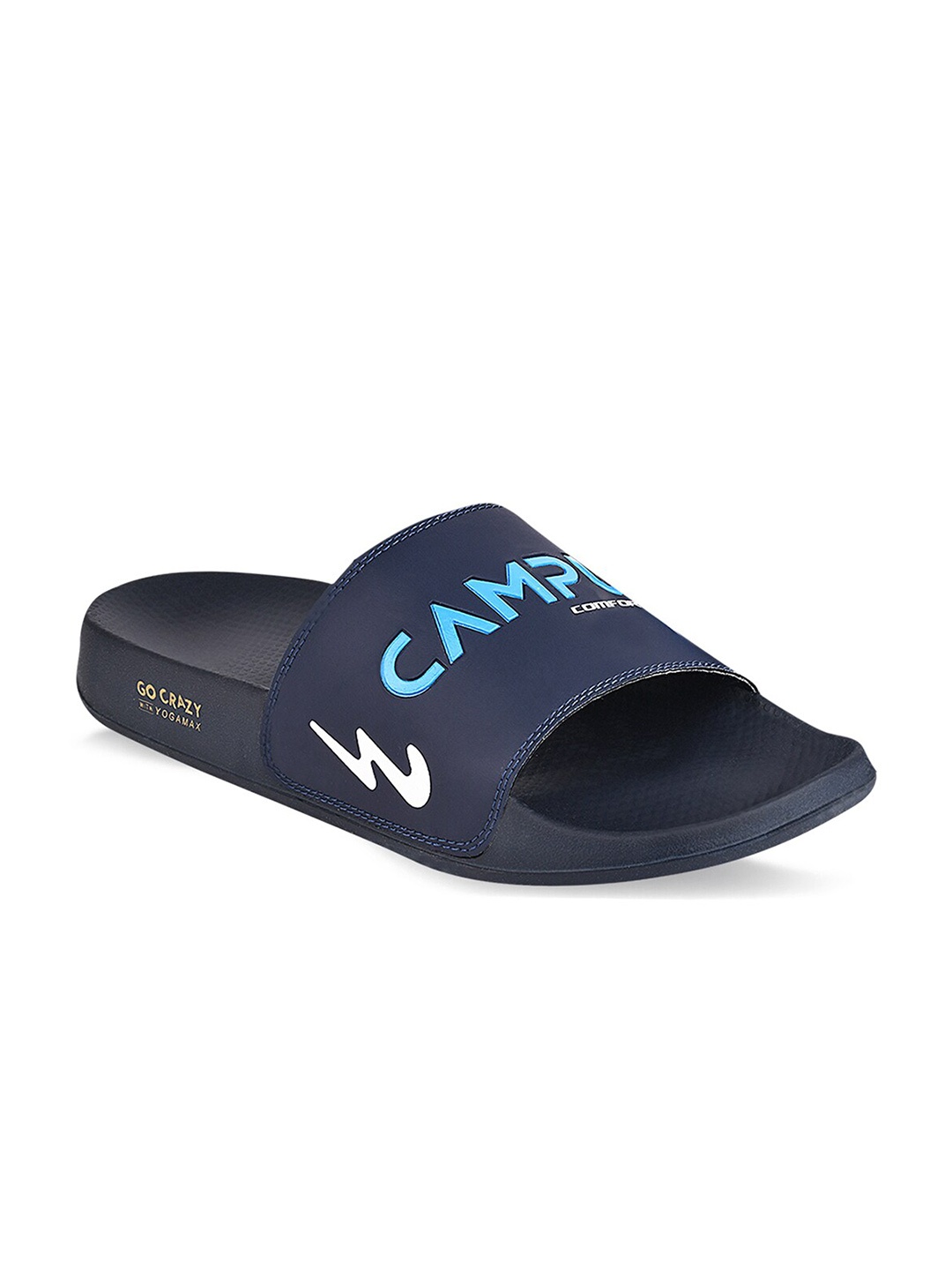 

Campus Men Navy Blue & White Printed Sliders