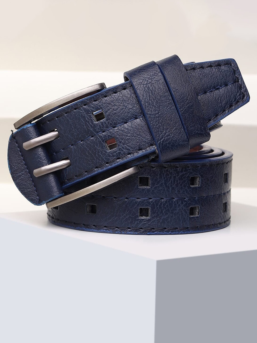 

Kastner Men Blue Textured Casual Belt