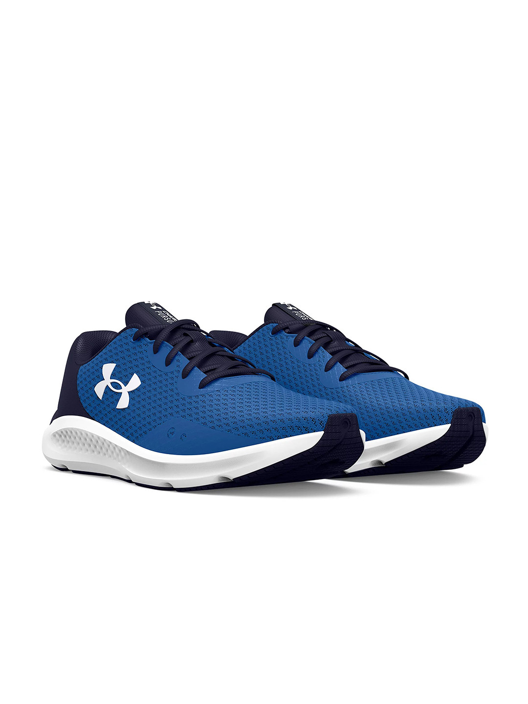 

UNDER ARMOUR Men Blue Woven Design UA Charged Pursuit 3 Running Shoes