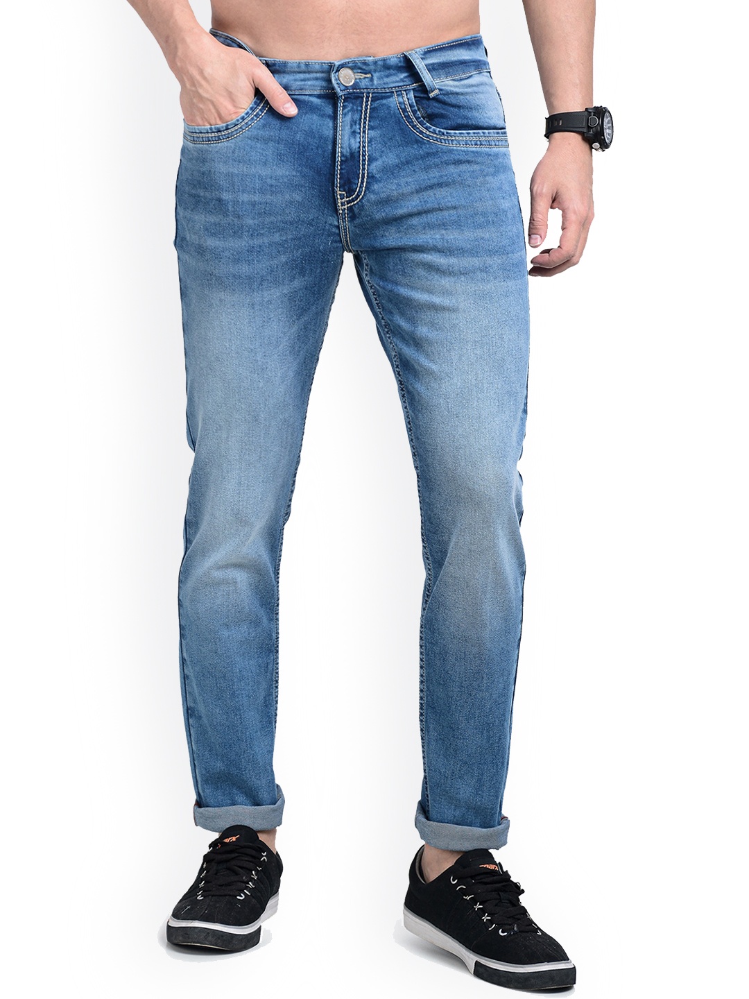 

Jean Cafe Men Blue Slim Fit Heavy Fade Organic Cotton Jeans