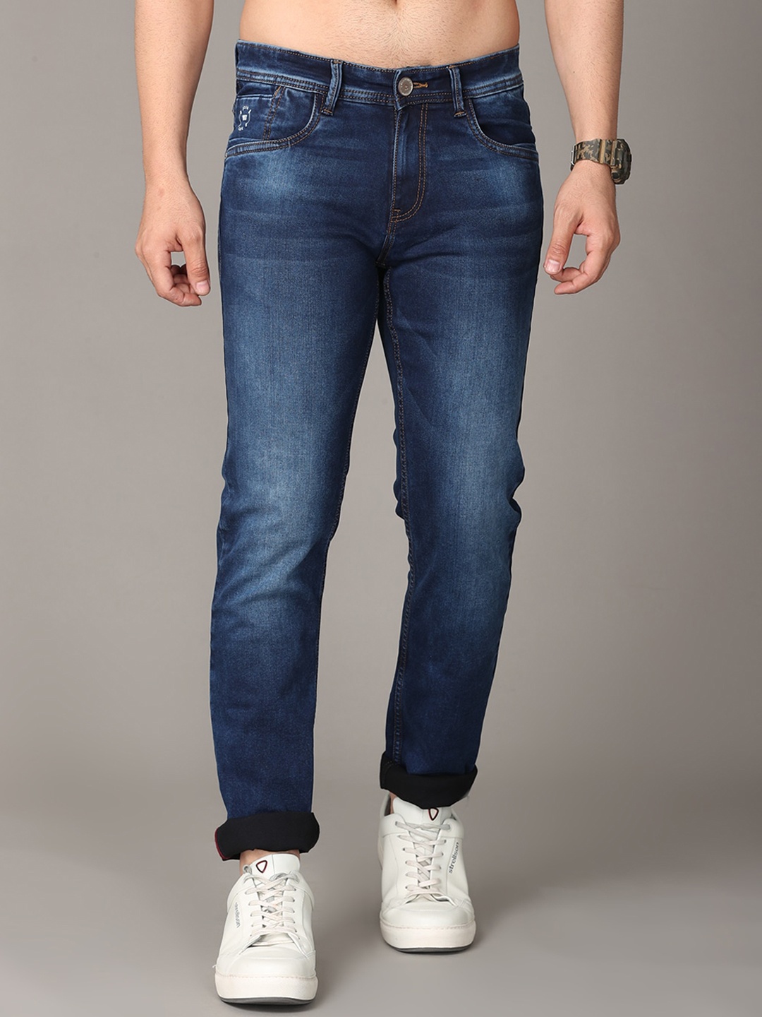 

Jean Cafe Men Blue Jean Slim Fit Light Fade Organic Cotton Jeans