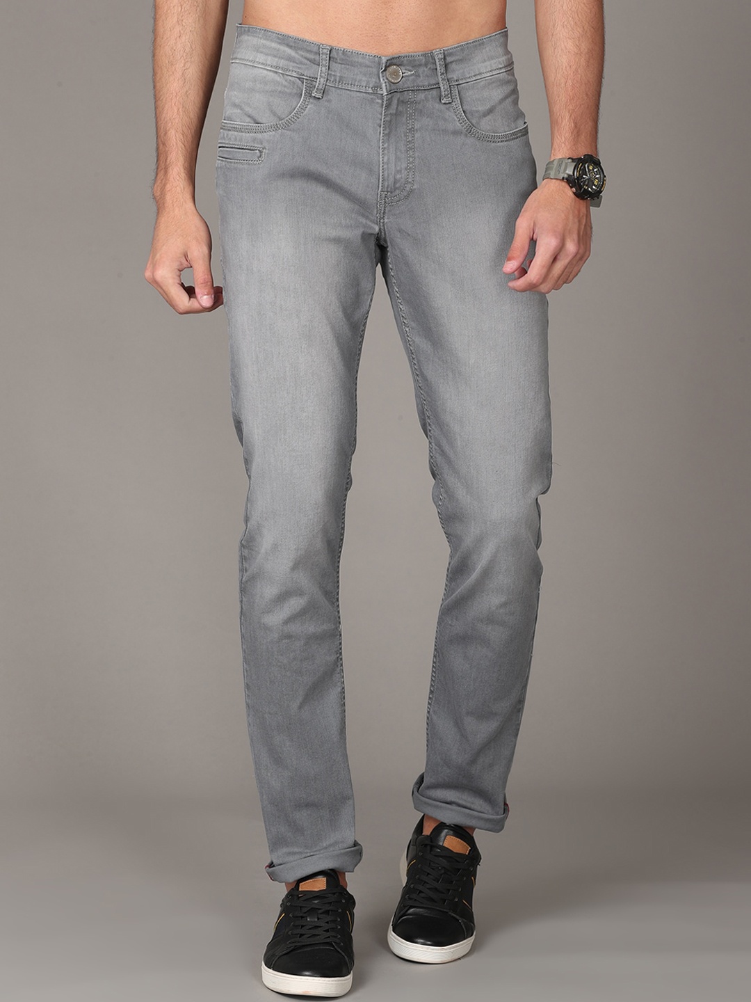 

Jean Cafe Men Grey Jean Slim Fit Jeans