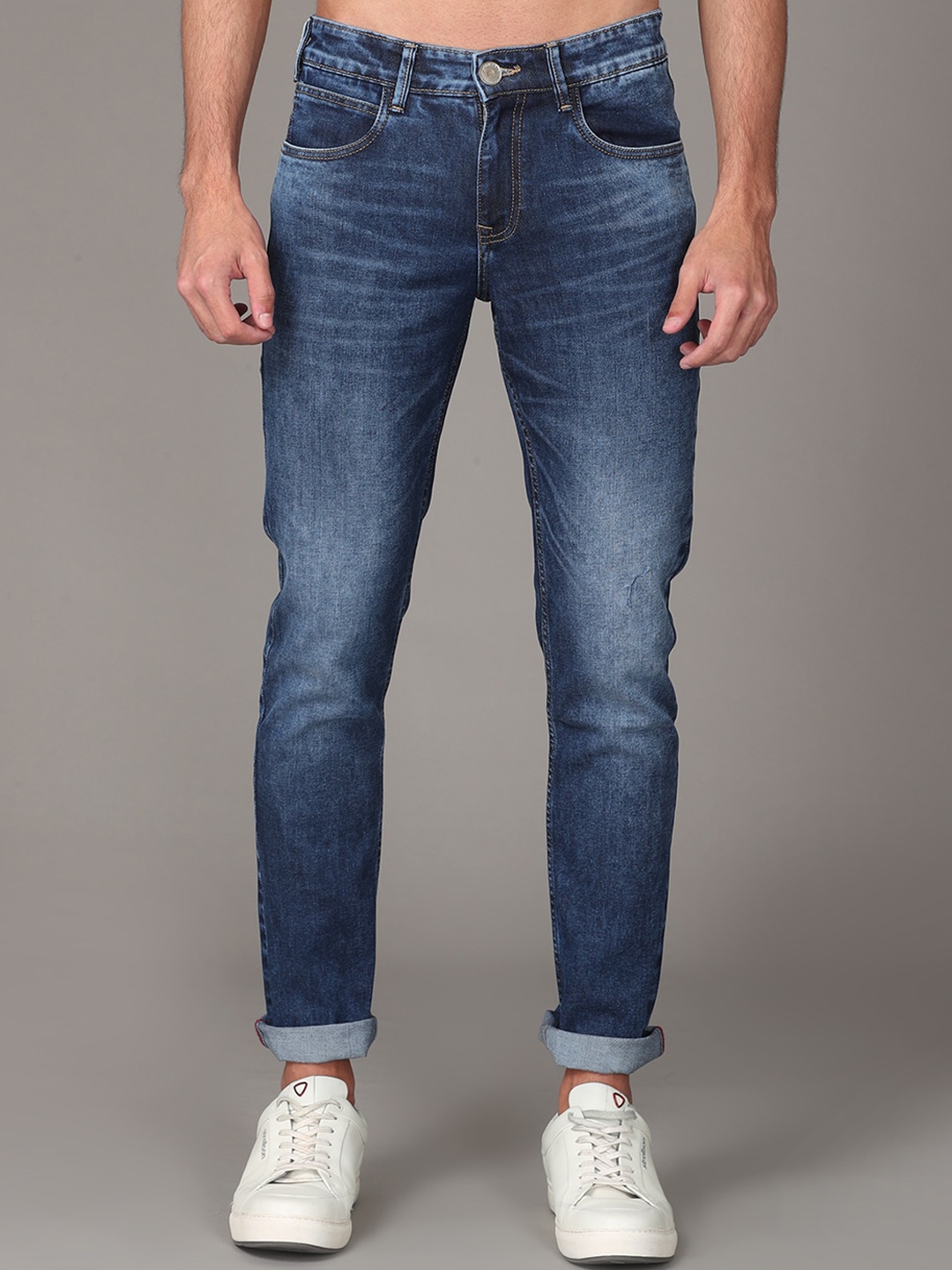 

Jean Cafe Men Blue Slim Fit Heavy Fade Organic Cotton Jeans