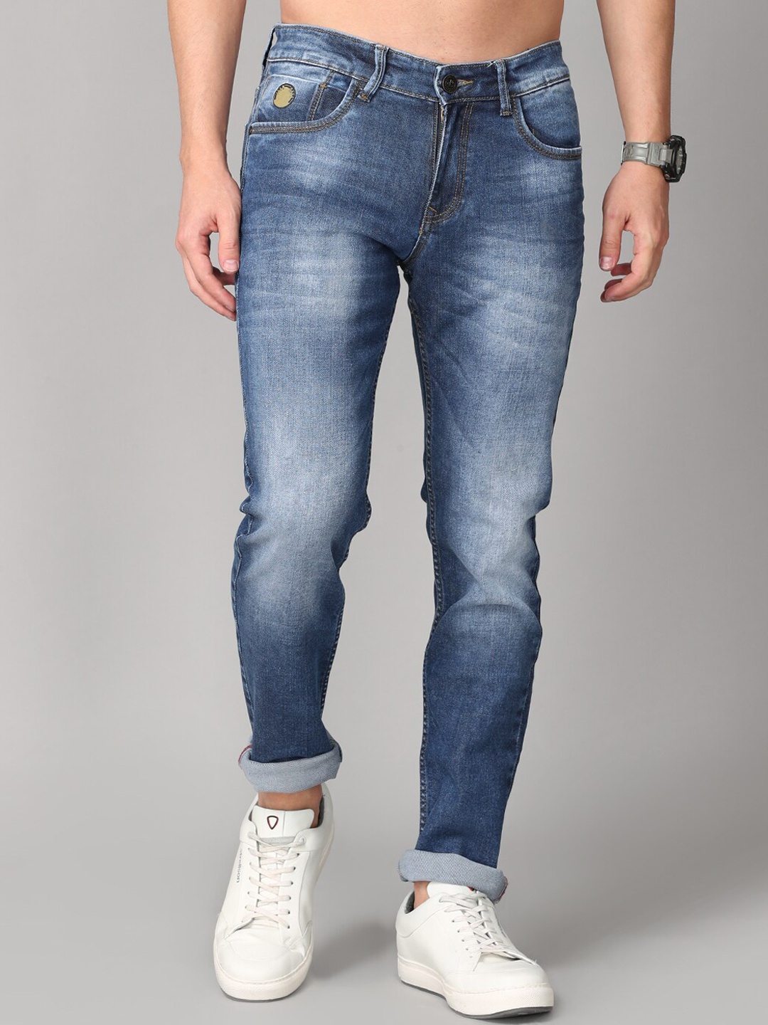

Jean Cafe Men Blue Slim Fit Heavy Fade Organic Cotton Jeans