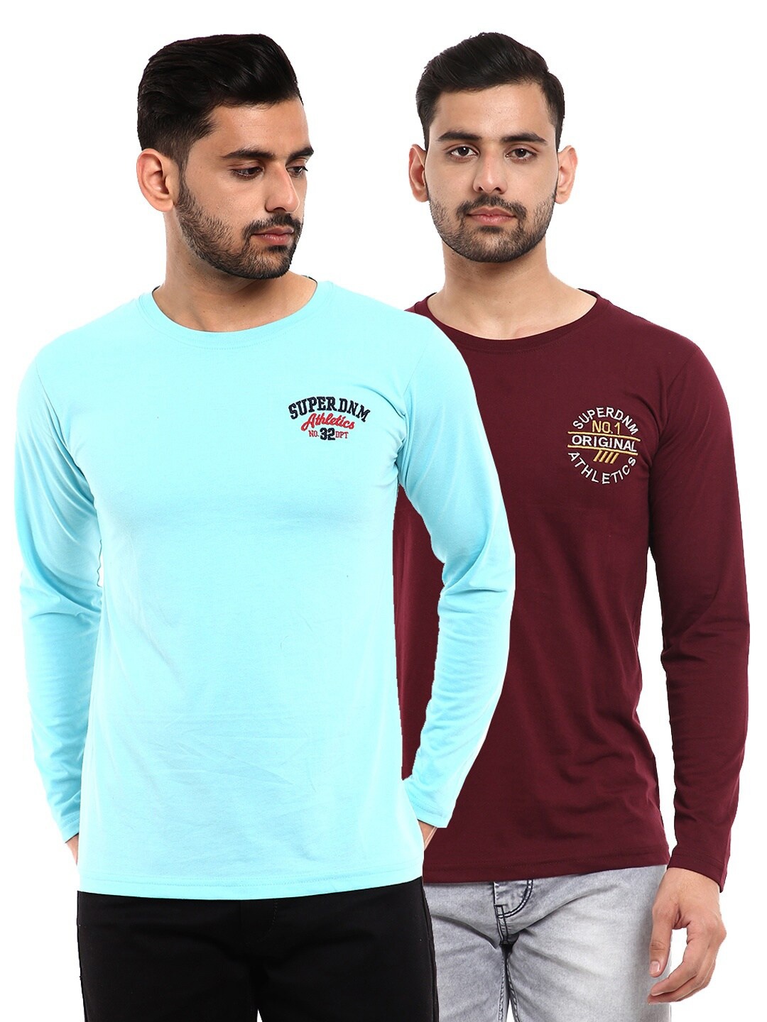 

V-Mart Men Pack of 2 Tshirt, Maroon