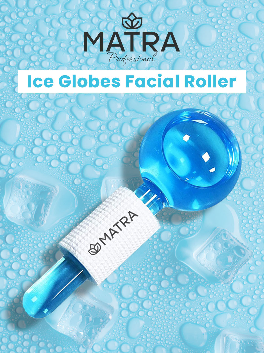 

MATRA Ice Globes Facial Massager Roller, Blue