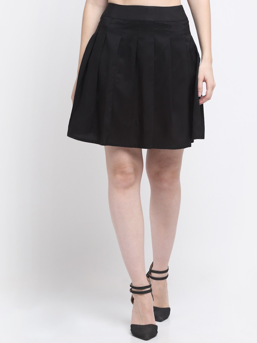 

Emeros Solid A-line Mini Skirt, Black