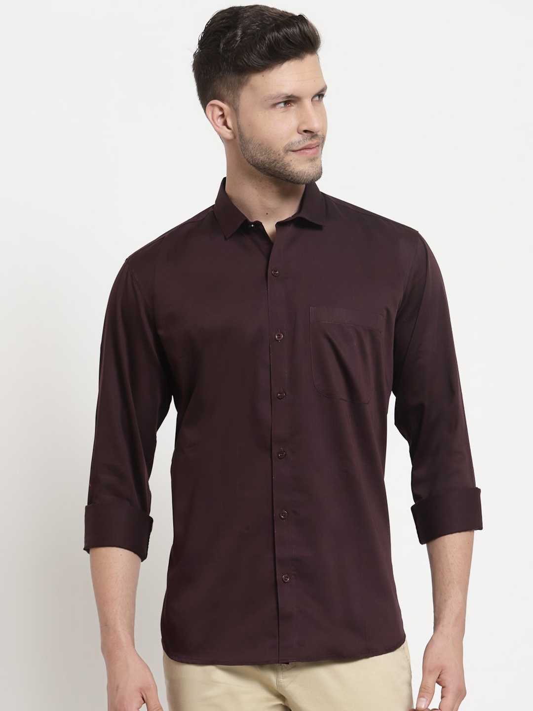 

Emerals Men Standard Casual Shirt, Burgundy