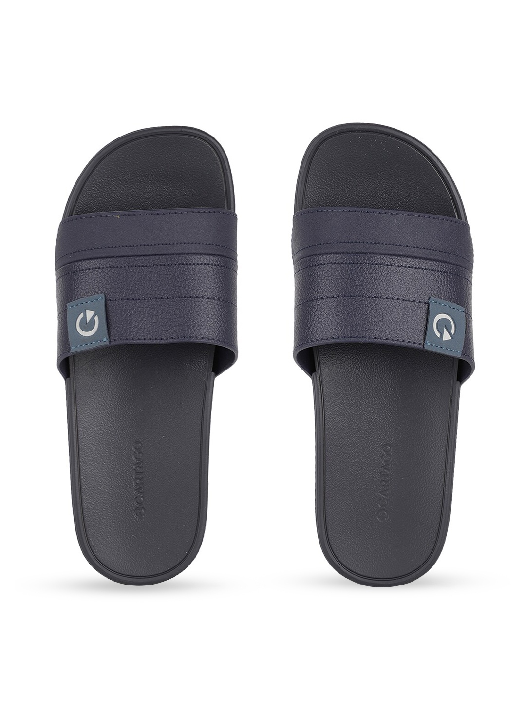 

CARTAGO Men Blue Textured Sliders