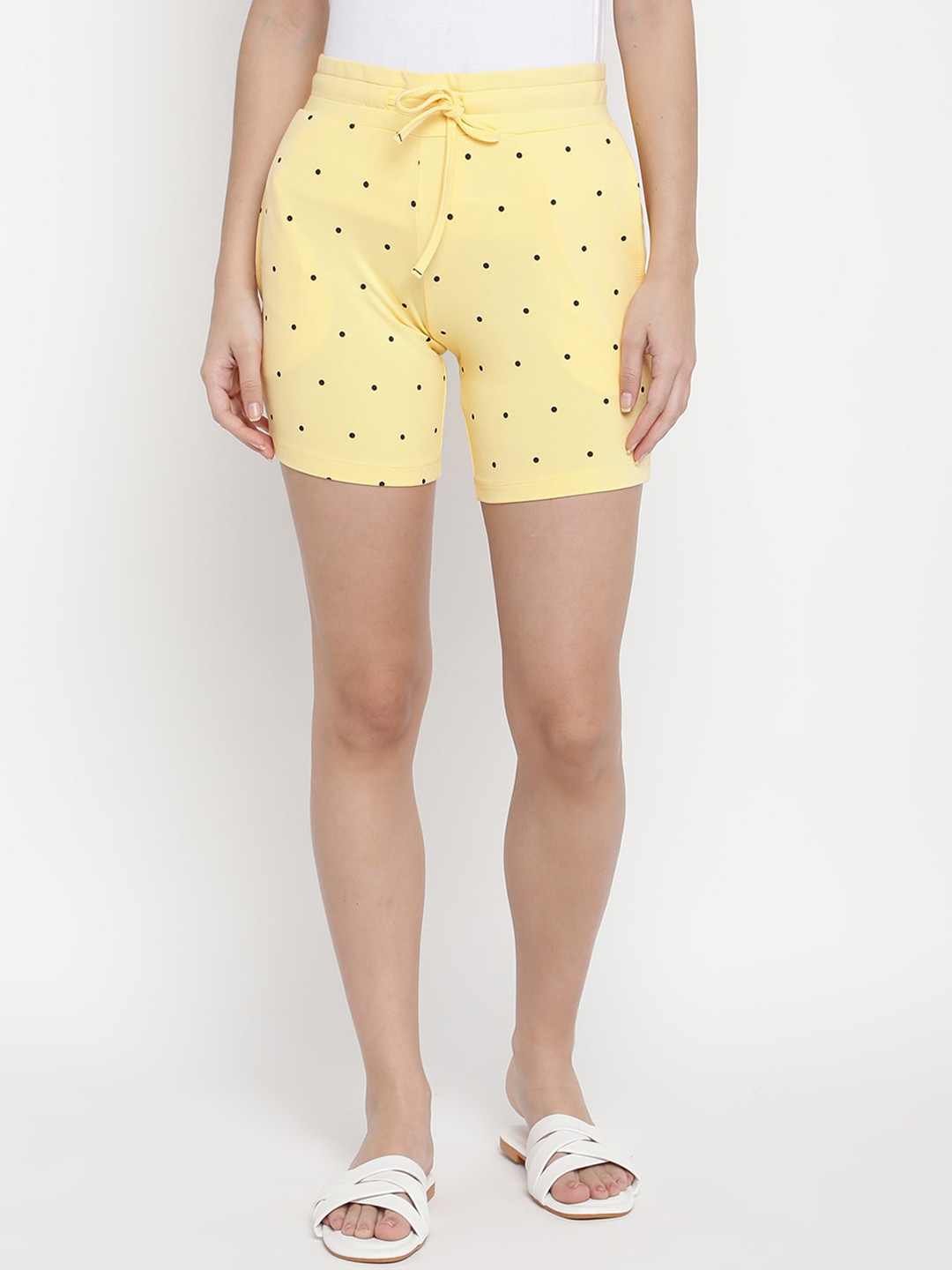 

V2 Value & Variety Women Yellow Printed Shorts