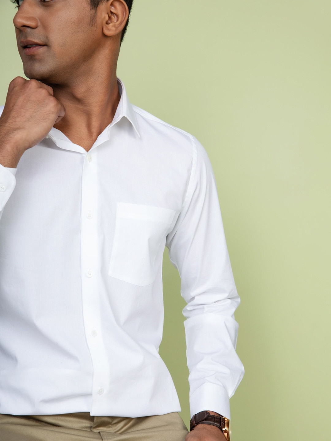 

Turtle Men White Slim Fit Casual Shirt