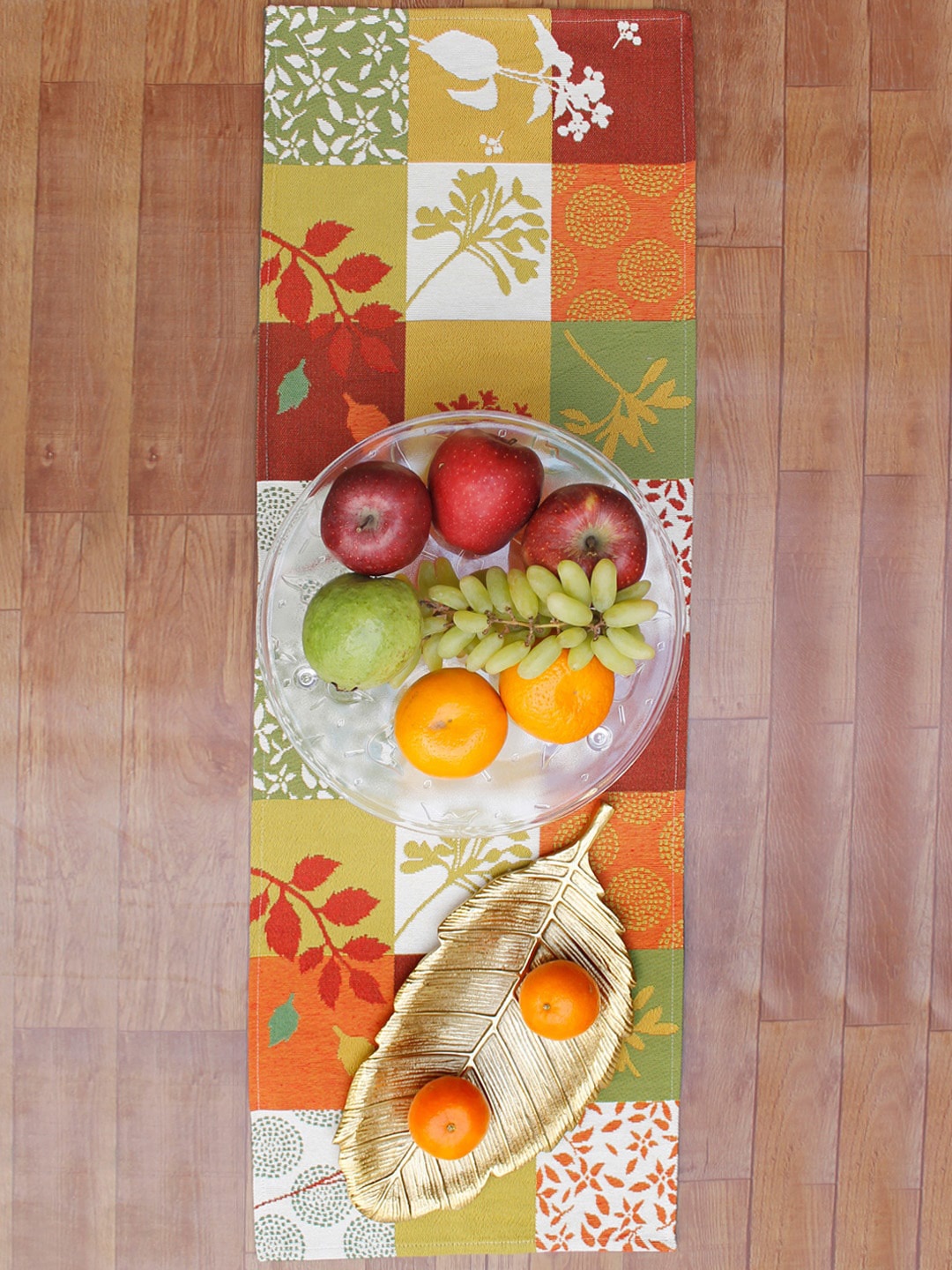 

AVI Living Orange & White Jaquard Woven Table Runner