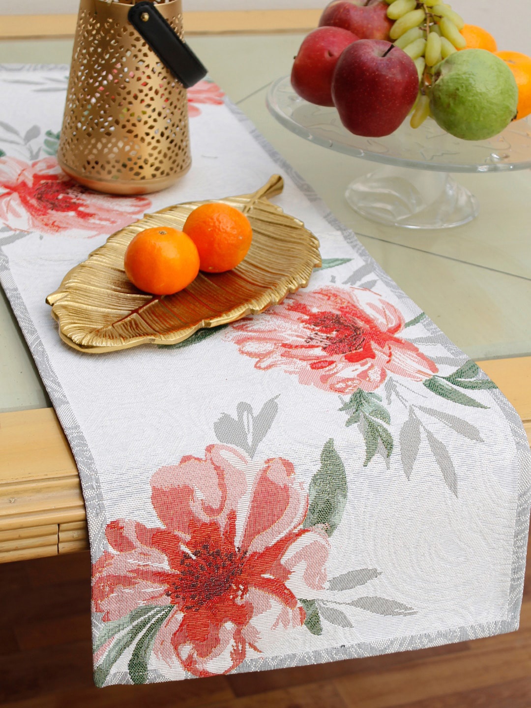 

AVI Living Multicolored Floral Jaquard Woven Runners, Multi