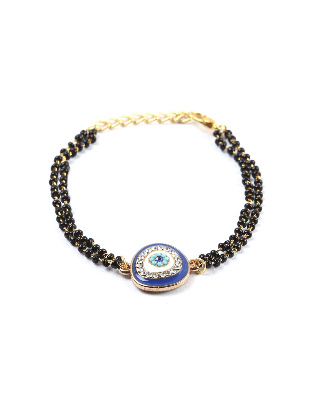 

EL REGALO Women Black & Blue Charm Bracelet