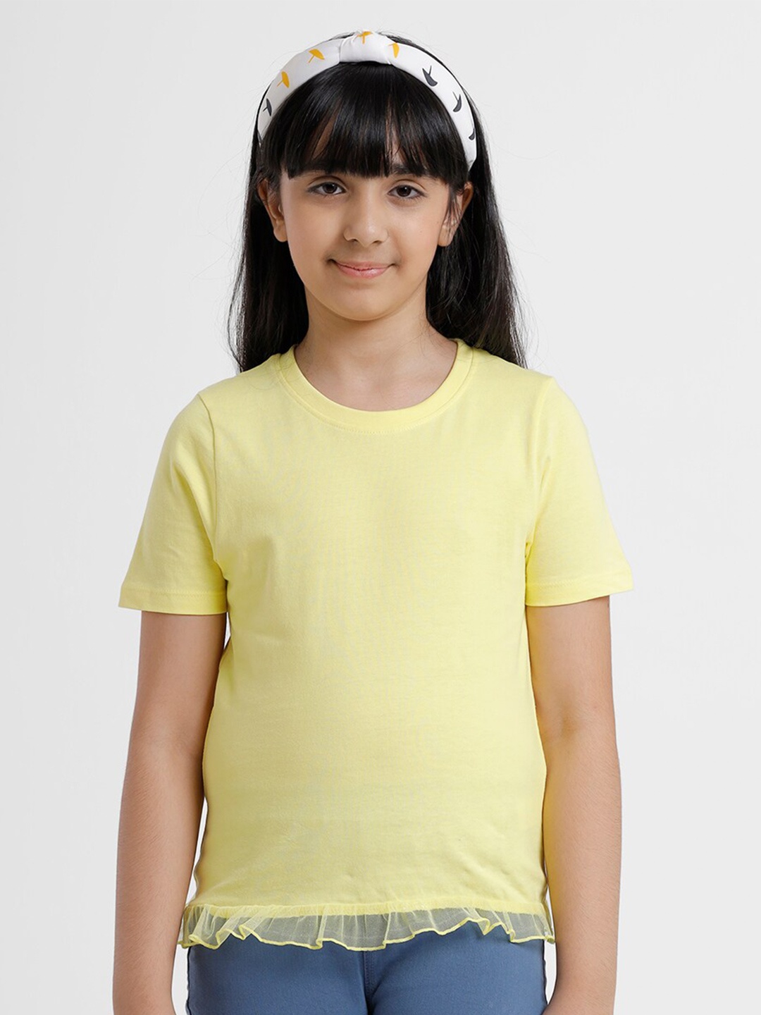 

De Moza Yellow Girls Solid Top