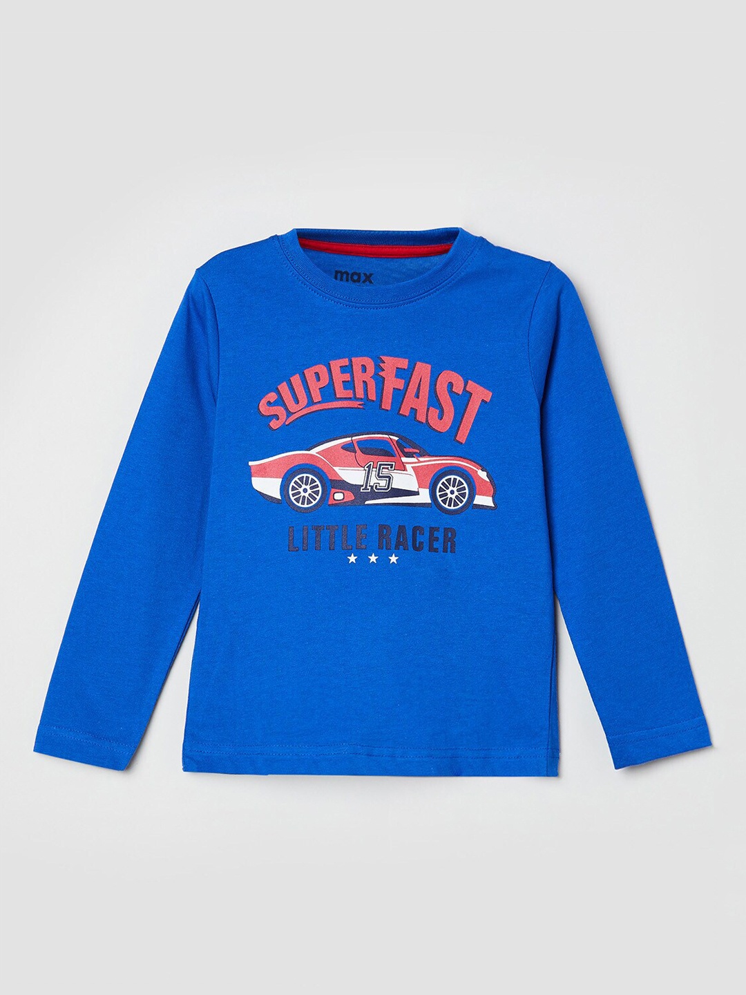 

max Boys Pack of 2 Printed Applique T-shirt, Blue