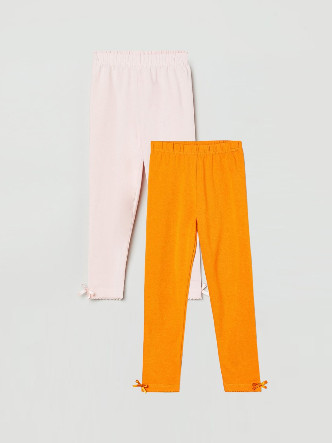 

max Girls Solid Pack of 2 Leggings, Peach
