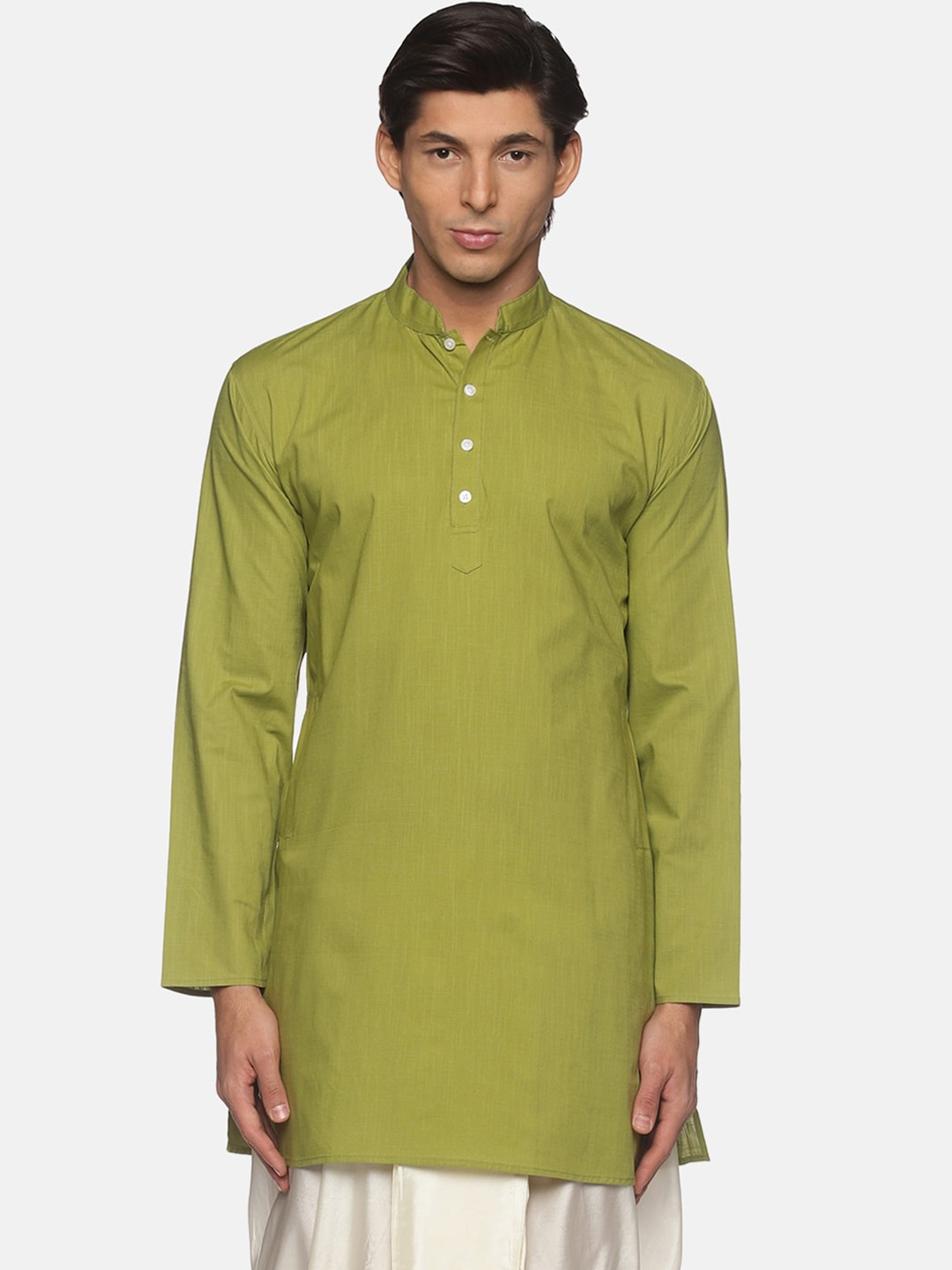 

Sethukrishna Men Green Cotton Kurta