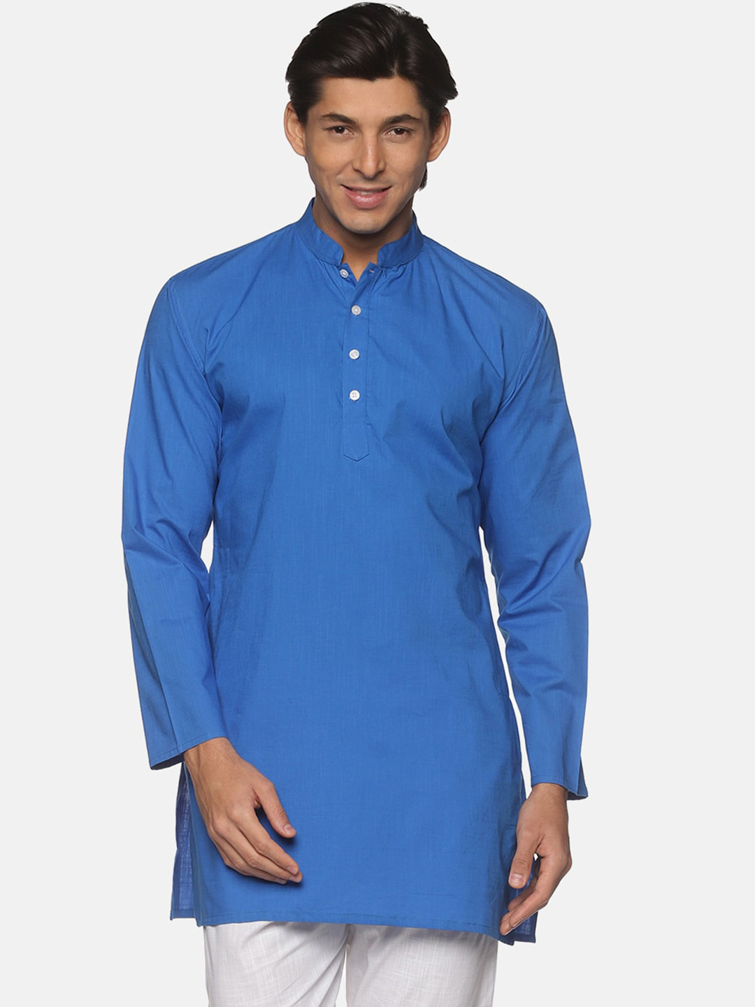 

Sethukrishna Men Blue Cotton Kurta