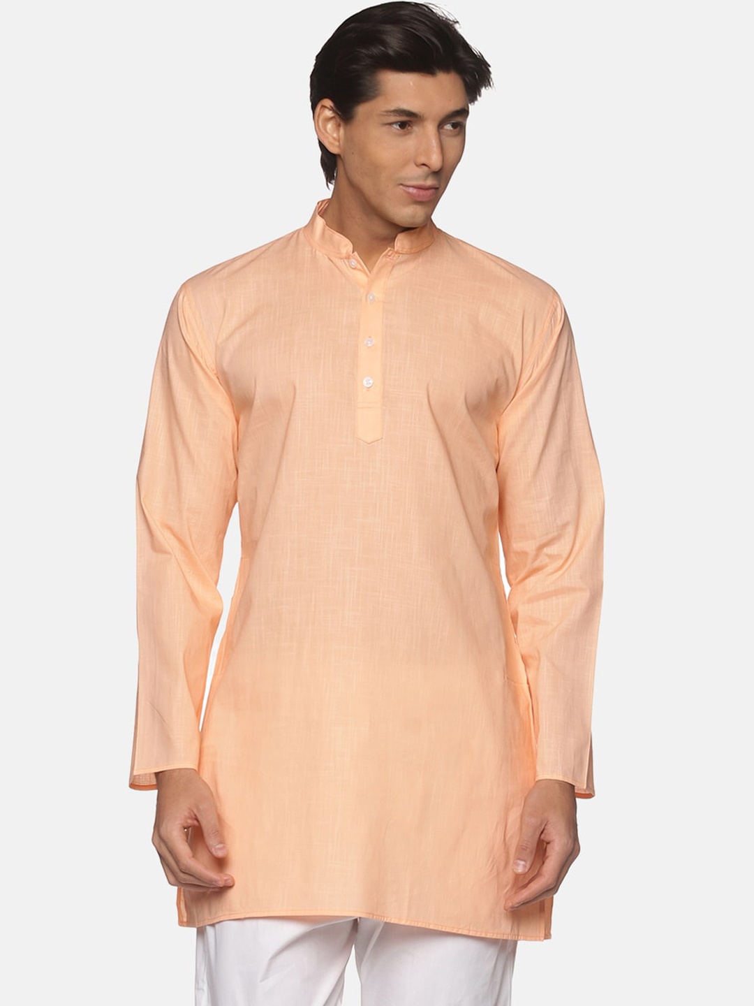 

Sethukrishna Men Orange Cotton Kurta