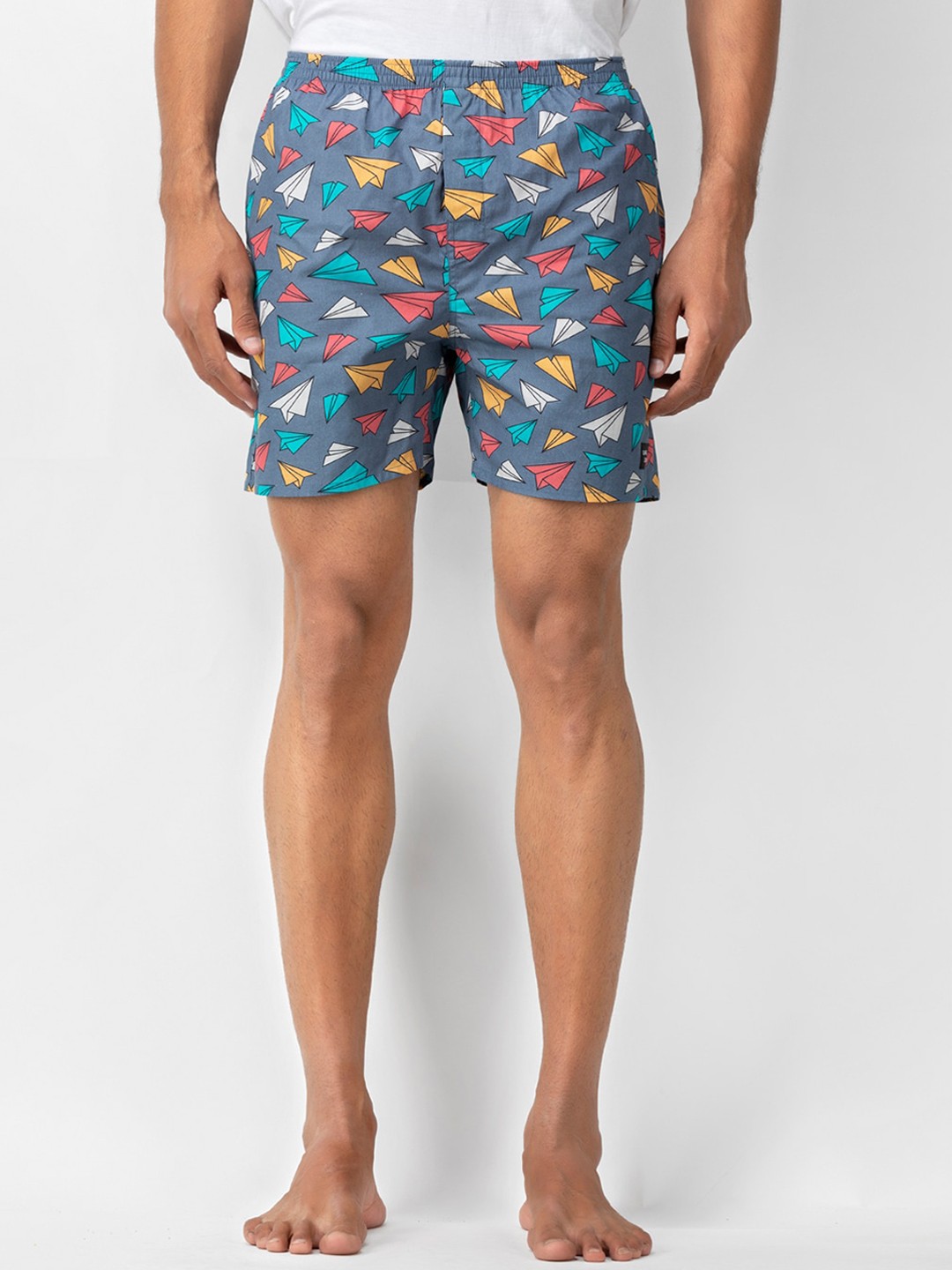 

wHAT'S DOwn Men Grey Pure Cotton Boxer Shorts