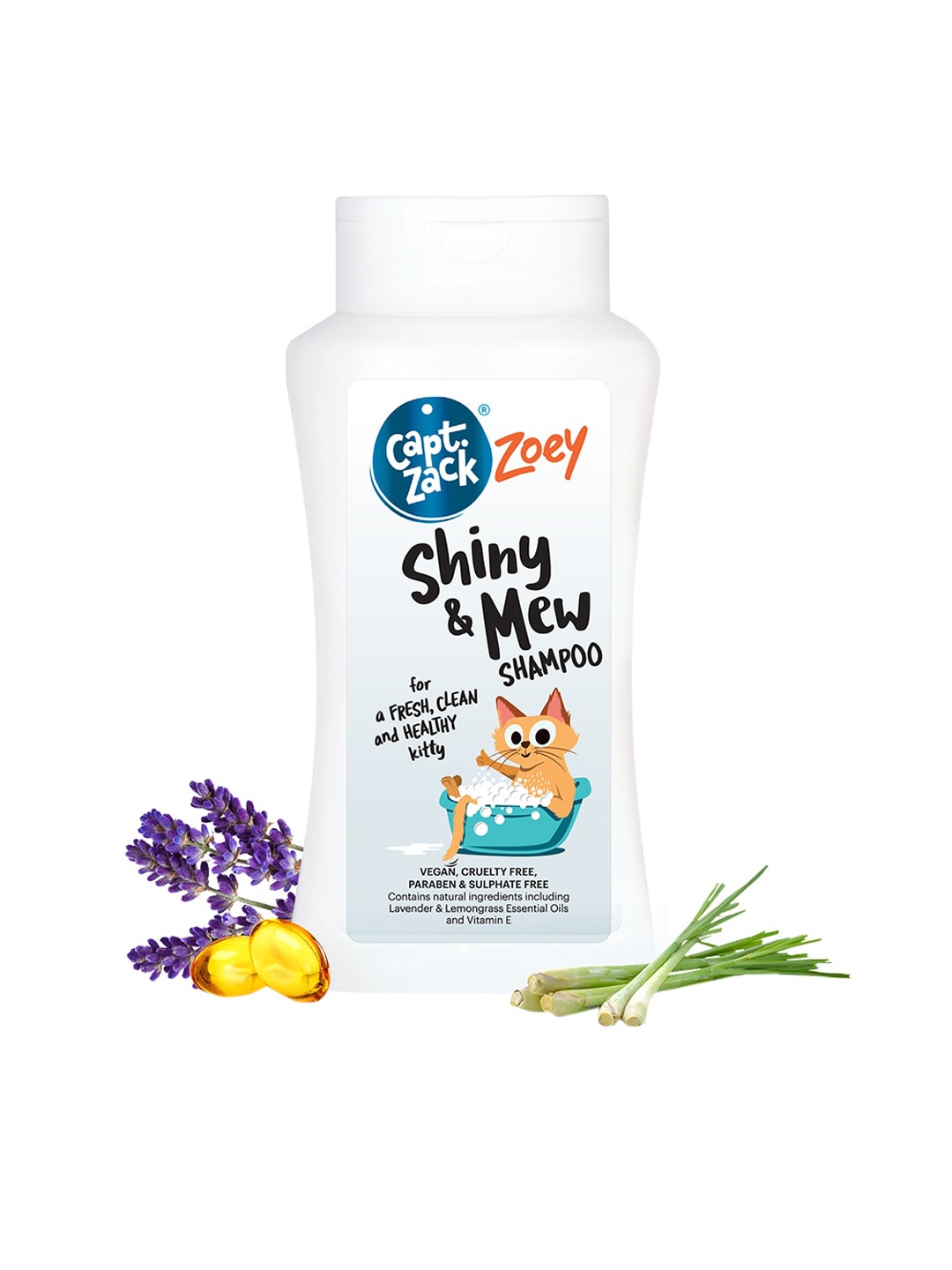 

Captain Zack Zoey Shiny & Mew Cat Shampoo 50 ml, White