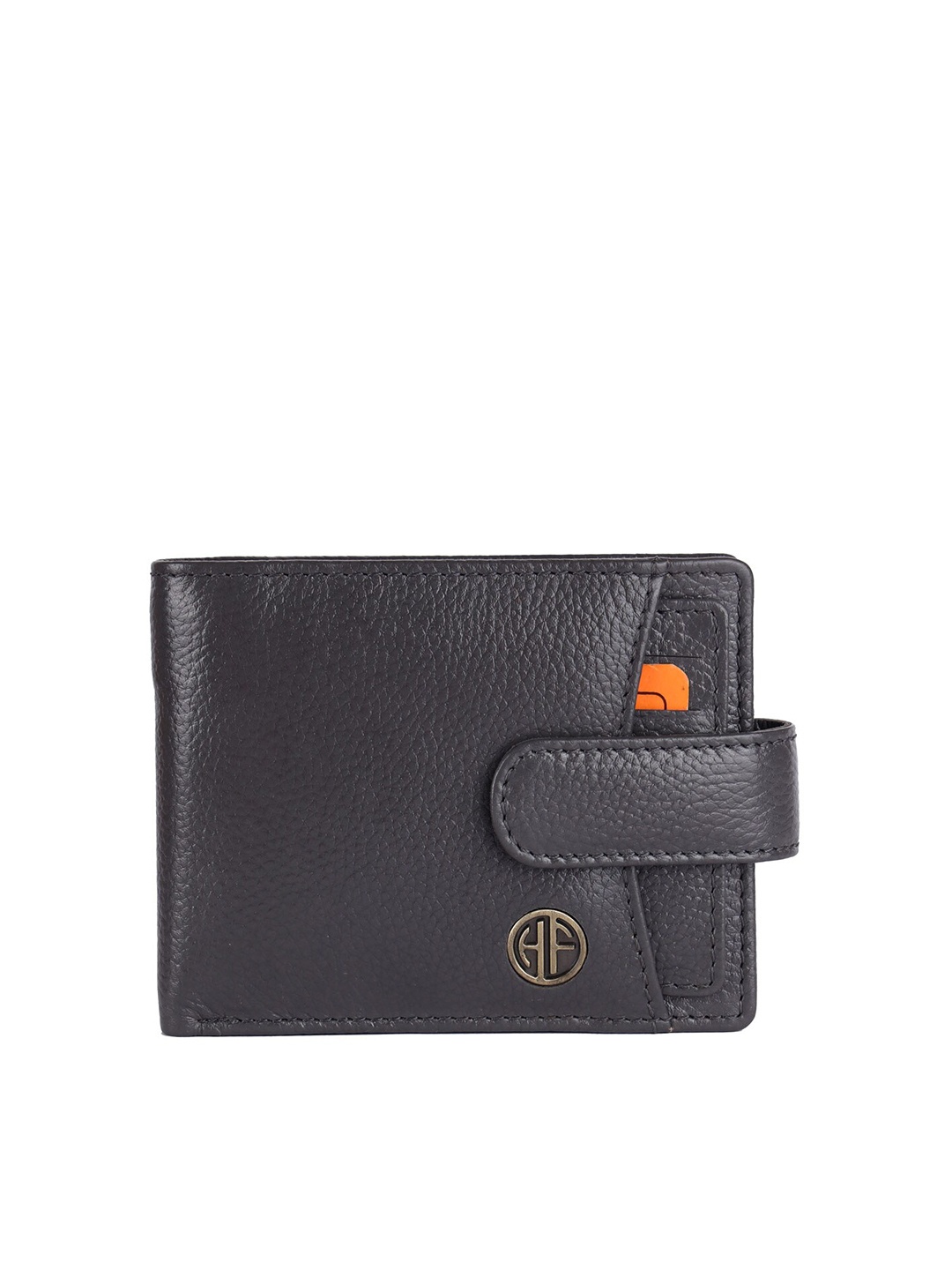 

HAMMONDS FLYCATCHER Men Grey Leather RFID Protected Two Fold Wallet