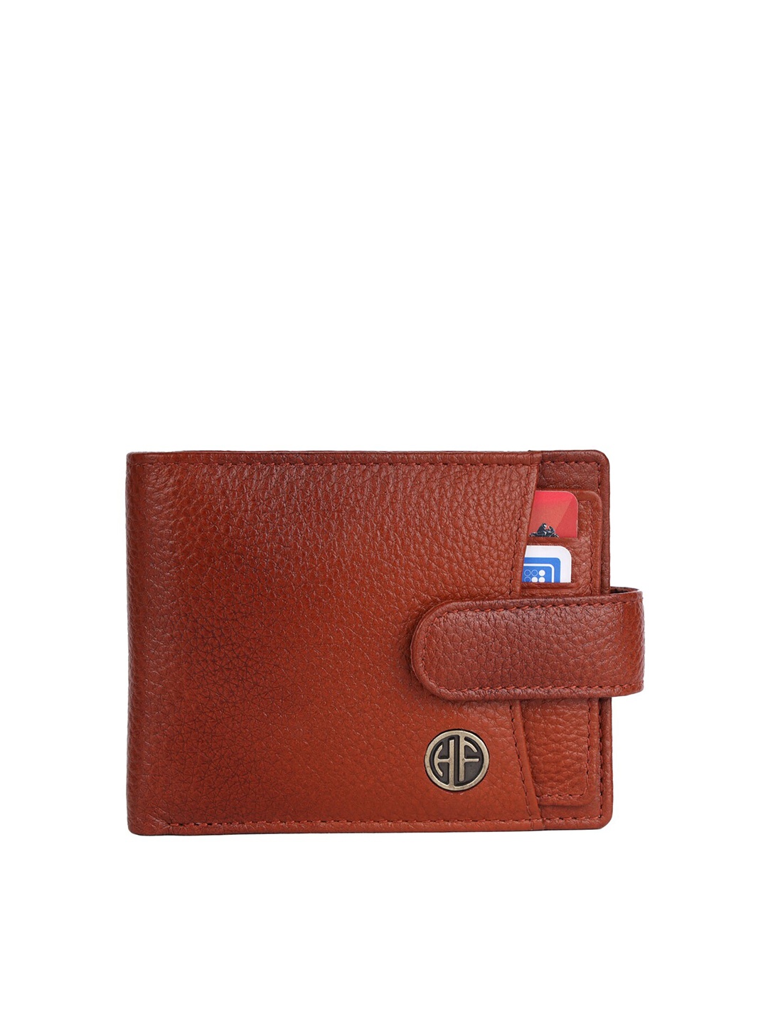 

HAMMONDS FLYCATCHER Men Tan Brown Leather Two Fold Wallet