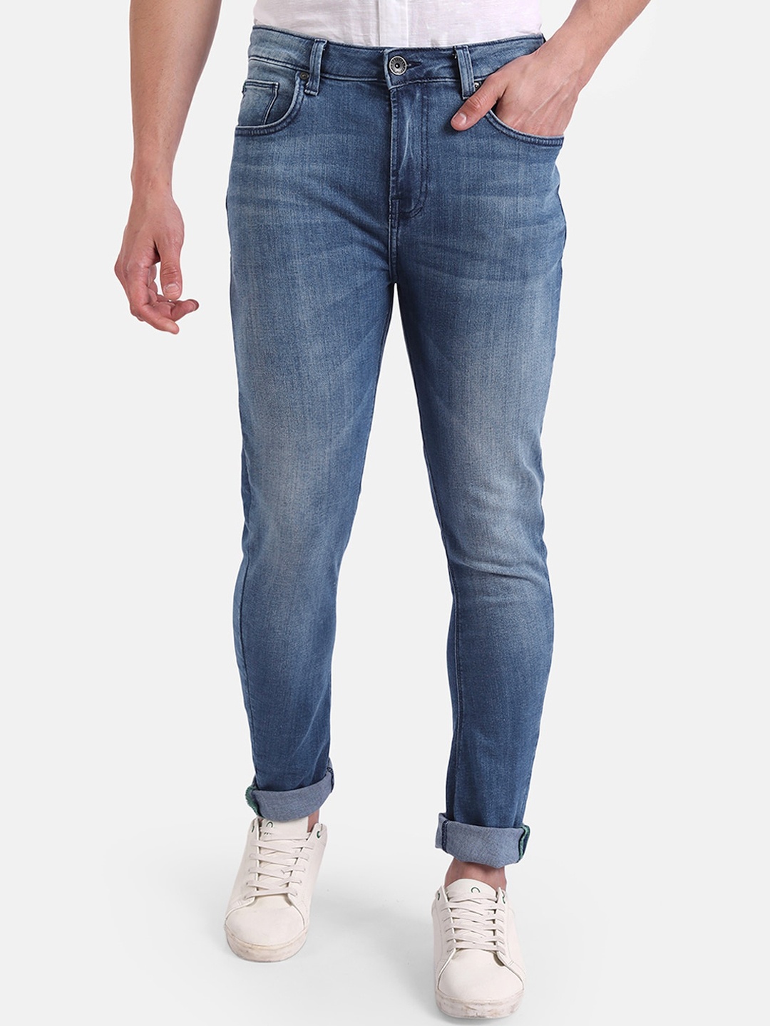 

United Colors of Benetton Men Blue Light Fade Jeans