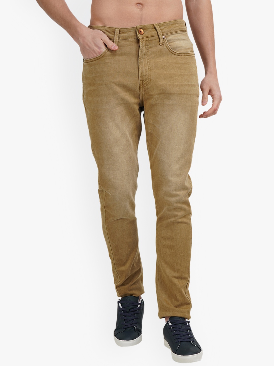 

United Colors of Benetton Men Beige Light Fade Jeans