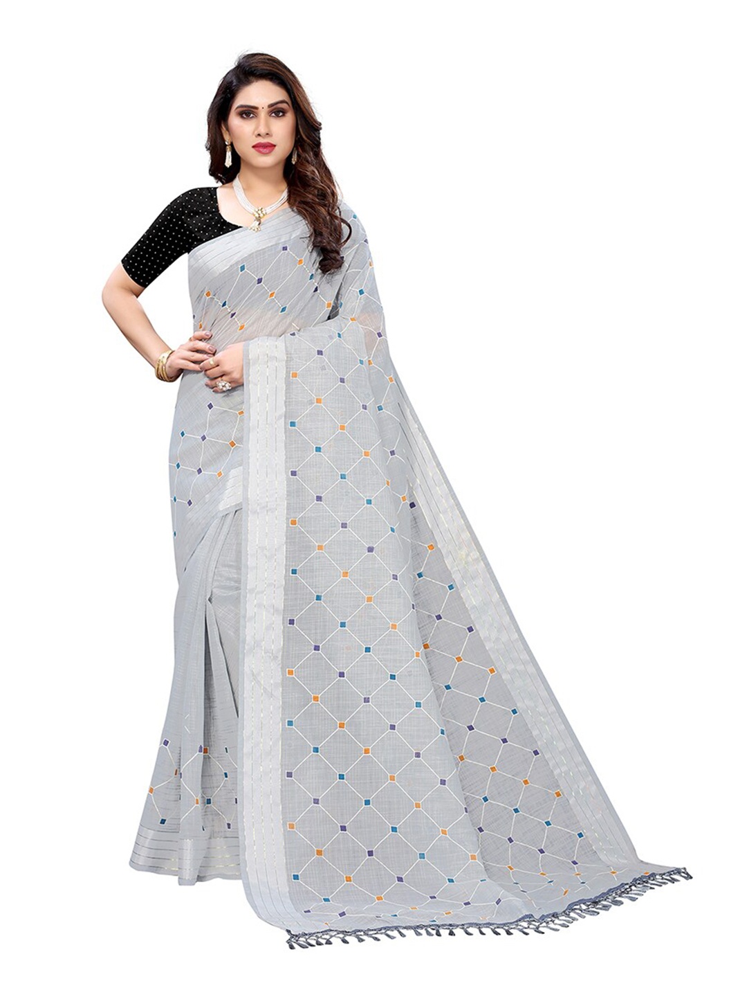 

Pisara Grey & Green Silk Cotton Saree