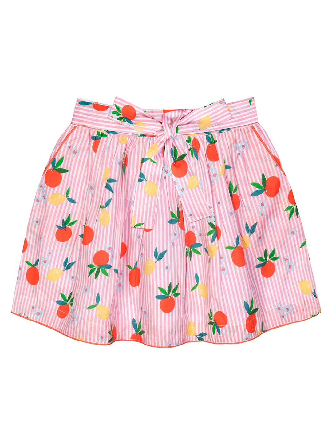 

Budding Bees Girls Pink Striped Skirt