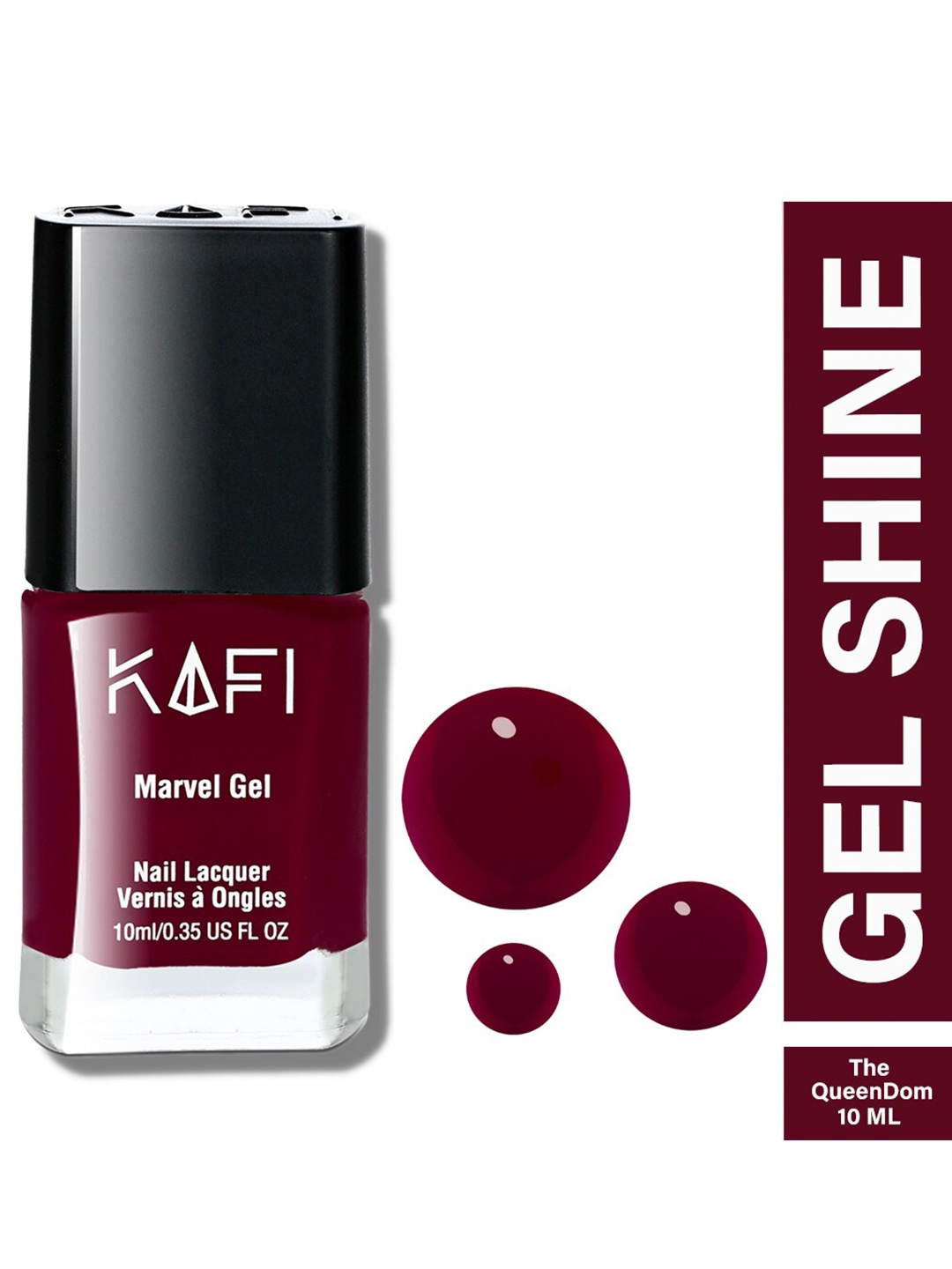 

KAFI Shine PRO Long Lasting Marvel Gel Nail Lacquer - The QueenDom, Maroon