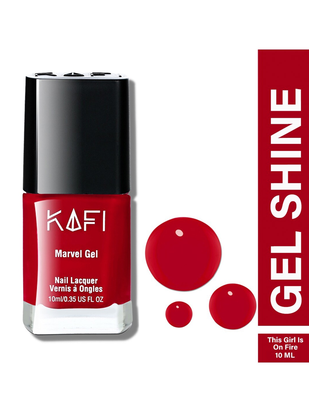 

KAFI Shine PRO Long Lasting Marvel Gel Nail Lacquer - This Girl Is On Fire, Red