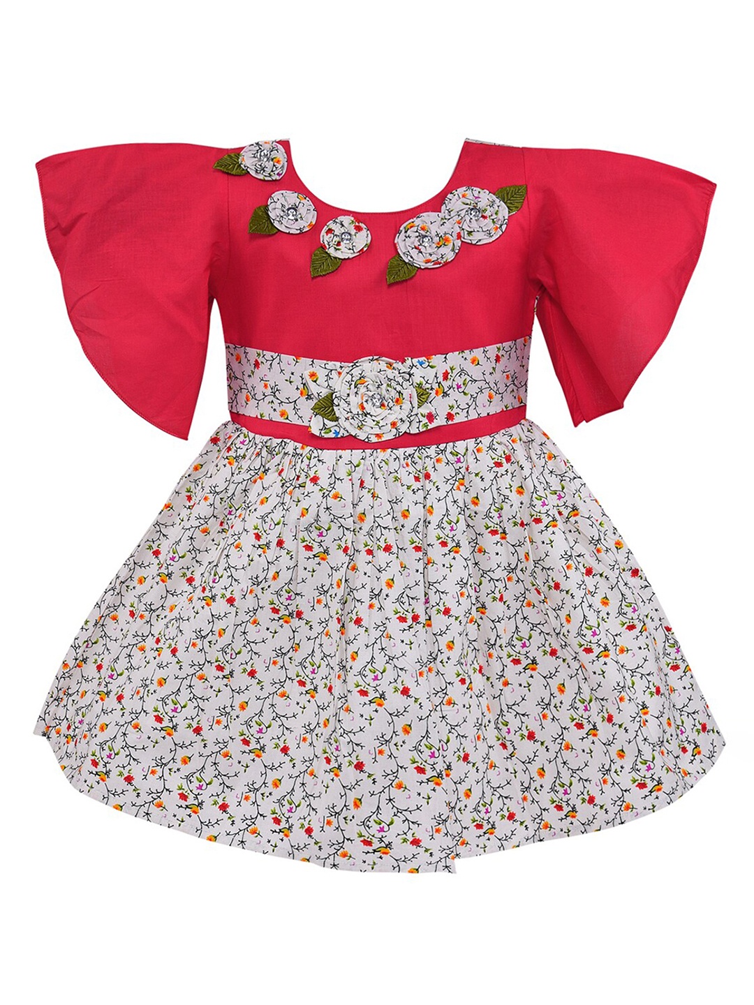 

Wish Karo Red & White Floral Dress