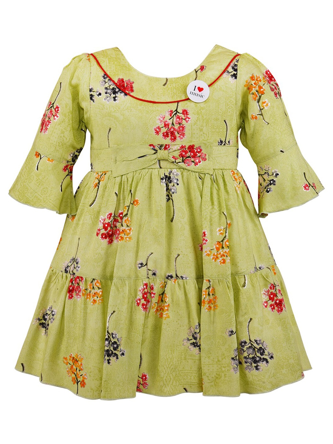 

Wish Karo Green Floral Printed Dress