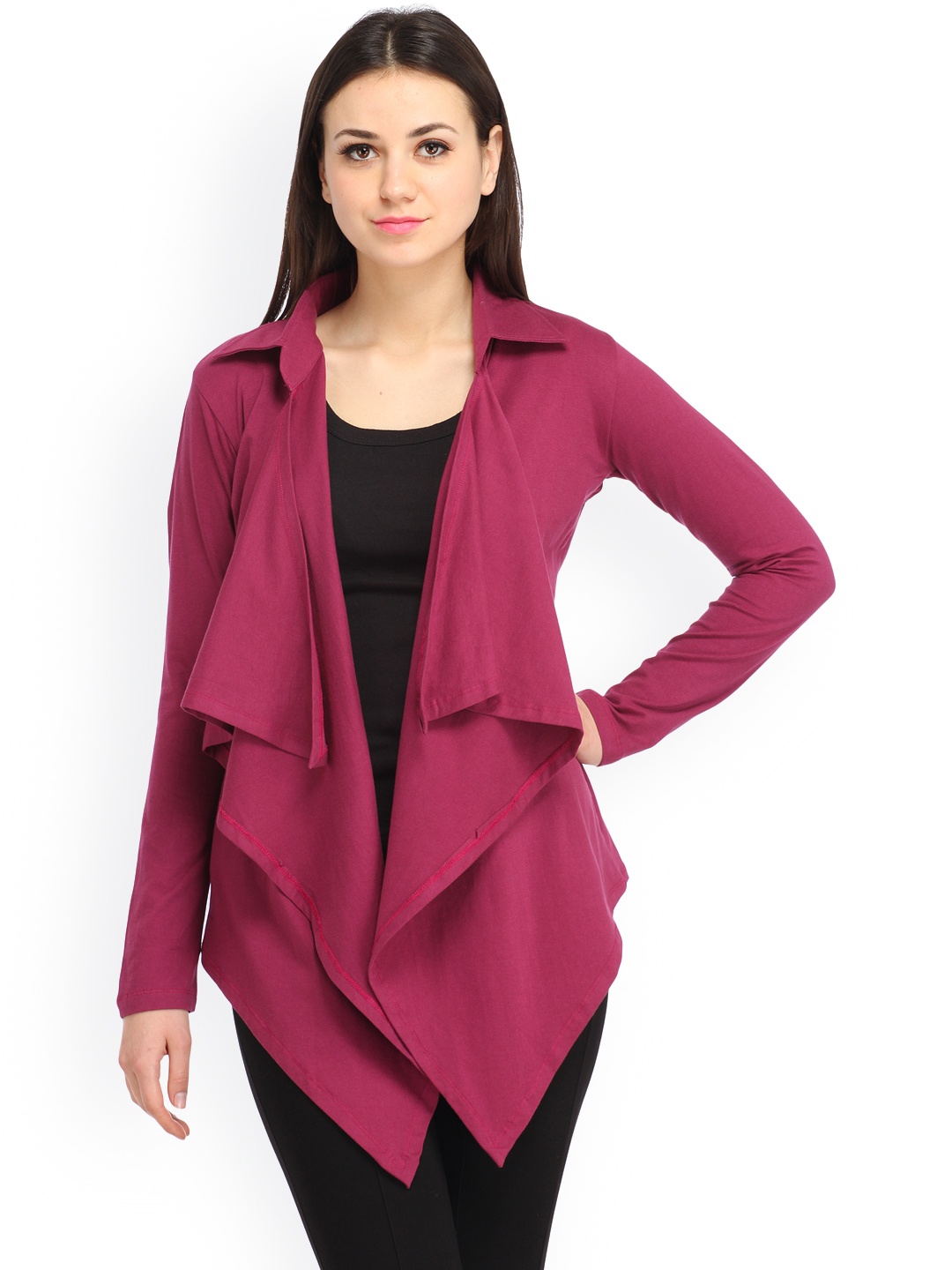 

Cation Purple Open Front Shrug