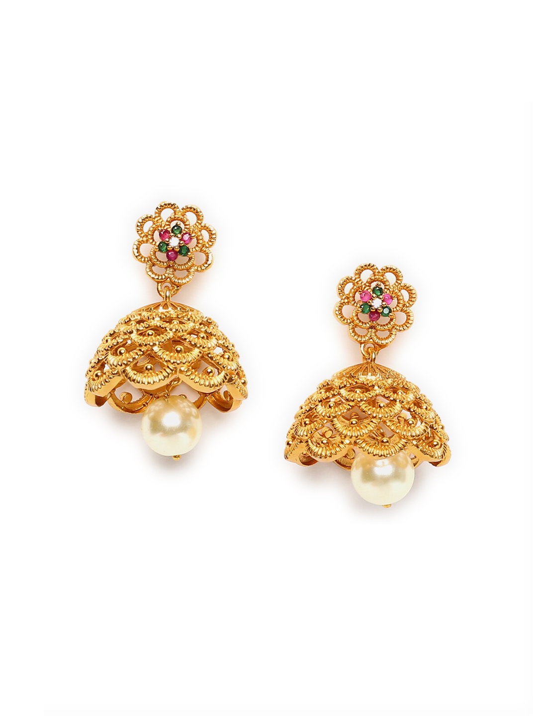 

GRIIHAM Gold-Toned Contemporary Drop Earrings