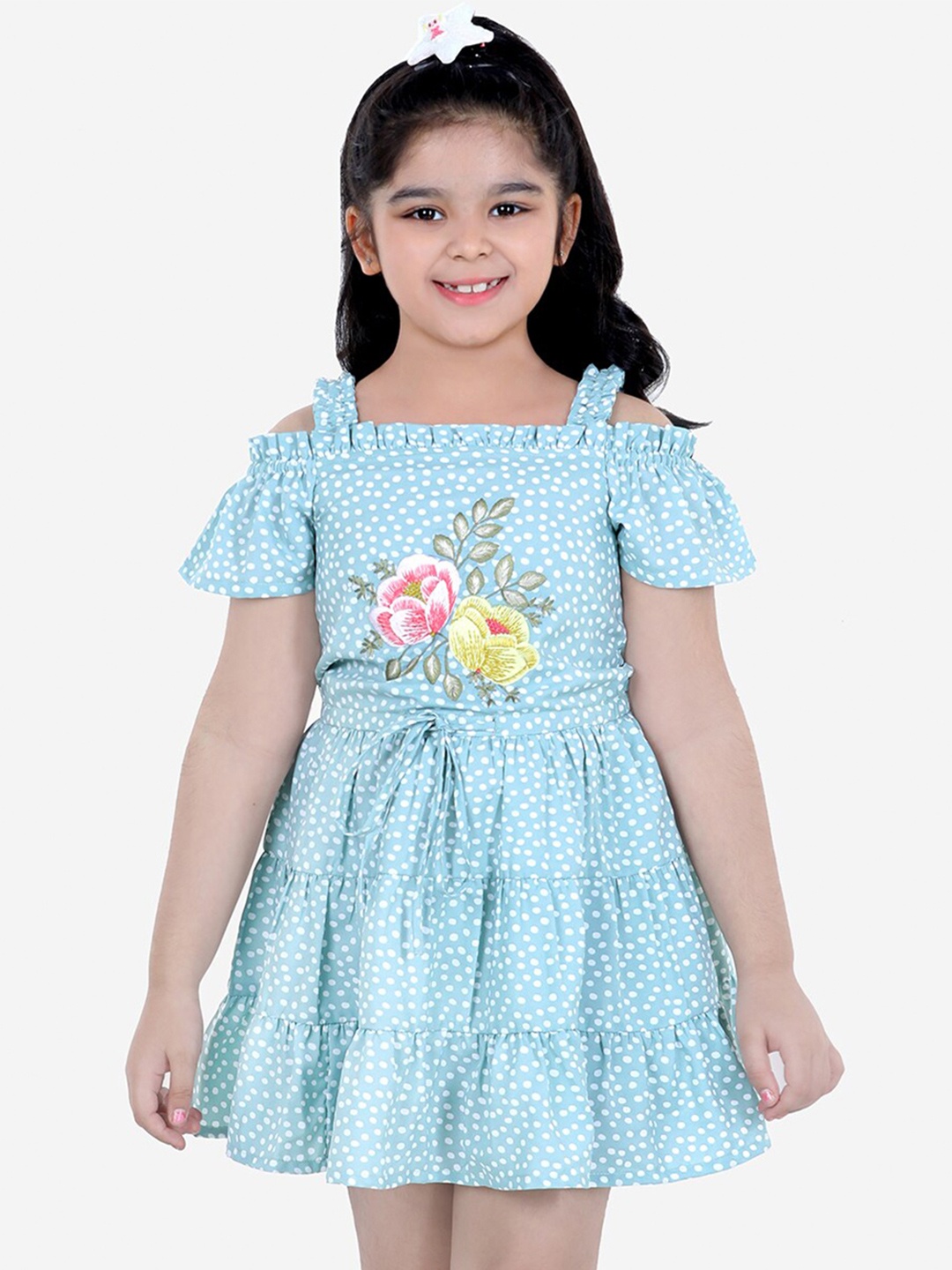 

Naughty Ninos Blue & White Printed Dress