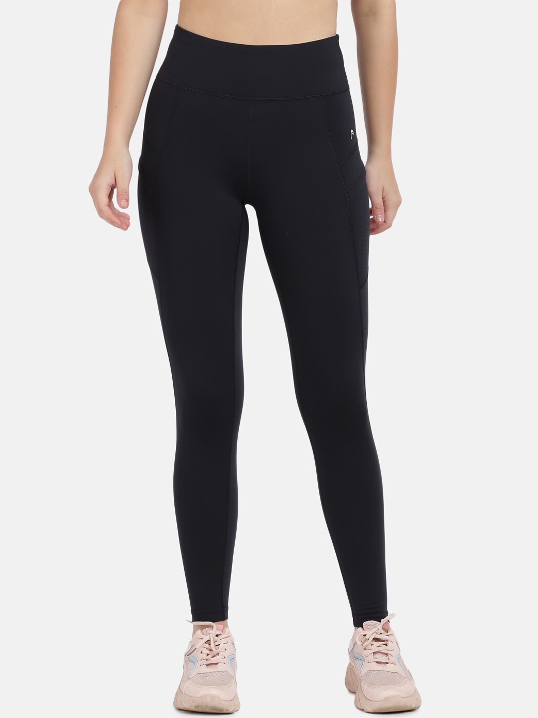 

Head Women Black Solid Tights