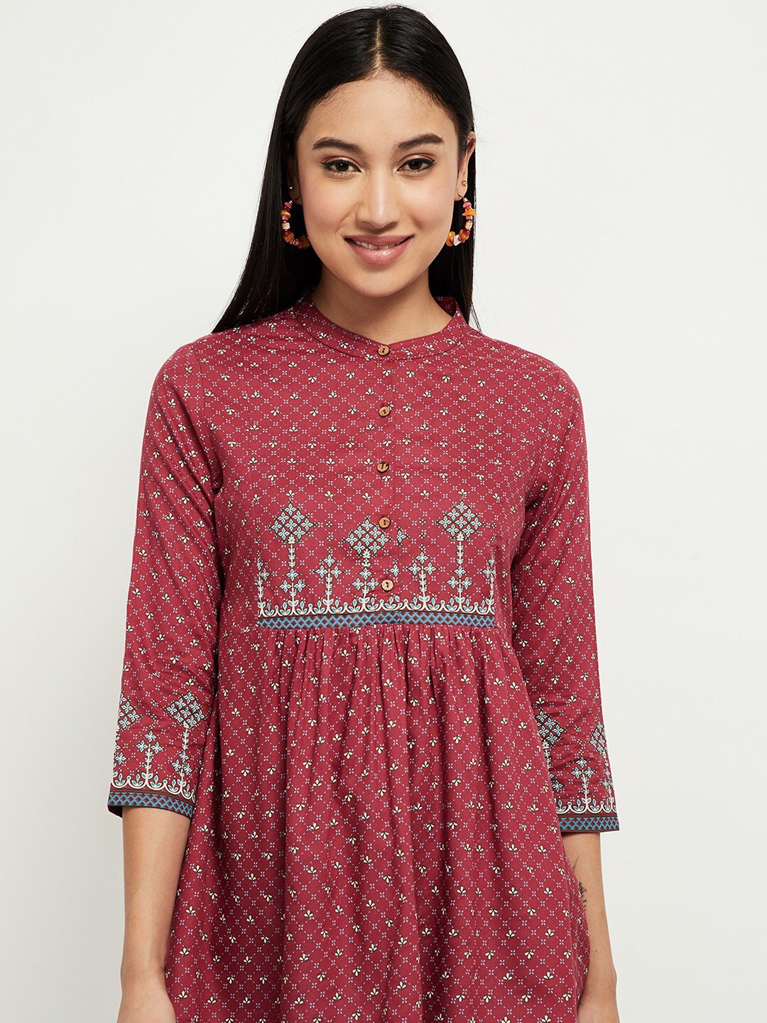 

max Women Red Floral Printed Tunic