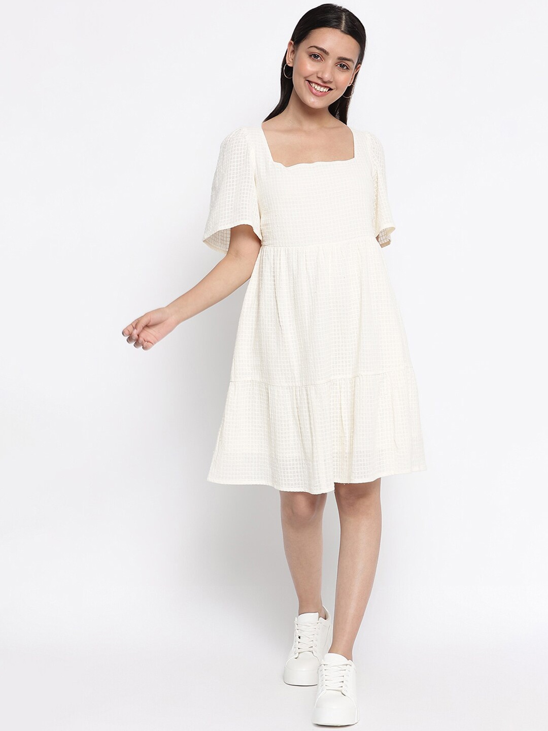 

Fabindia White Cotton Dress