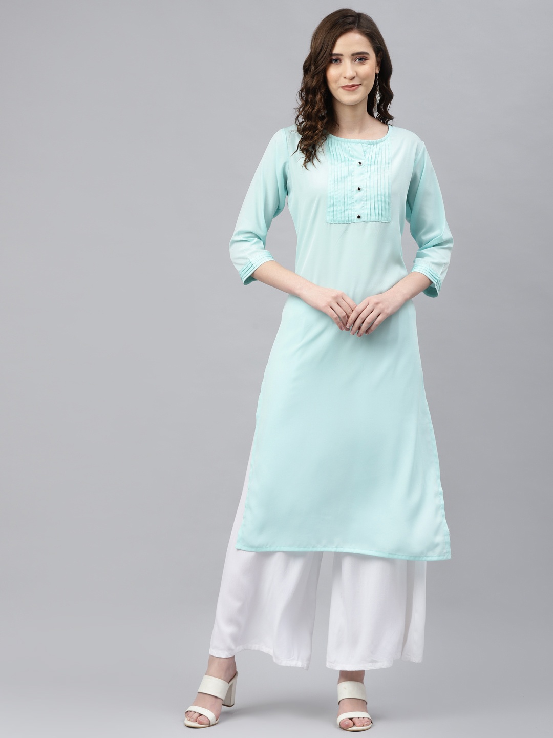 

Somras Women Sea Green Kurta